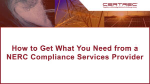 NERC Services Provider Checklist - opt1 - Info Guides - Certrec