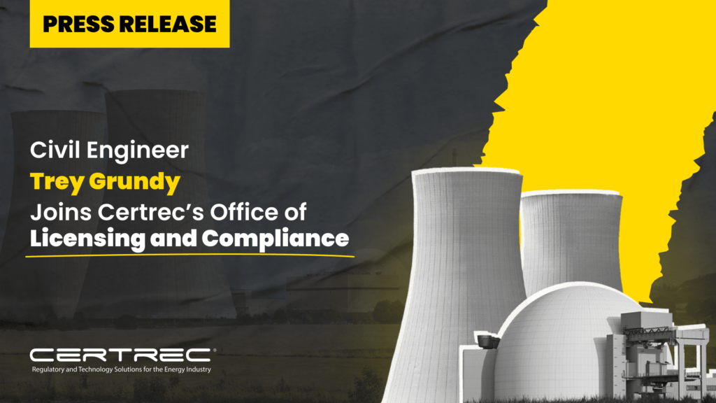 53- Civil Engineer Trey Grundy Joins Certrec’s Office of Licensing and Compliance- Press Release - Featured Image- Certrec