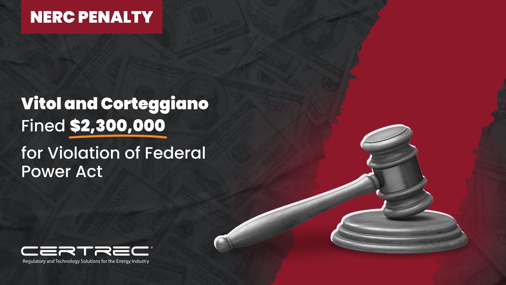 1-Vitol and Corteggiano Fined $2,300,000 for Violation of Federal Power Act - Certrec