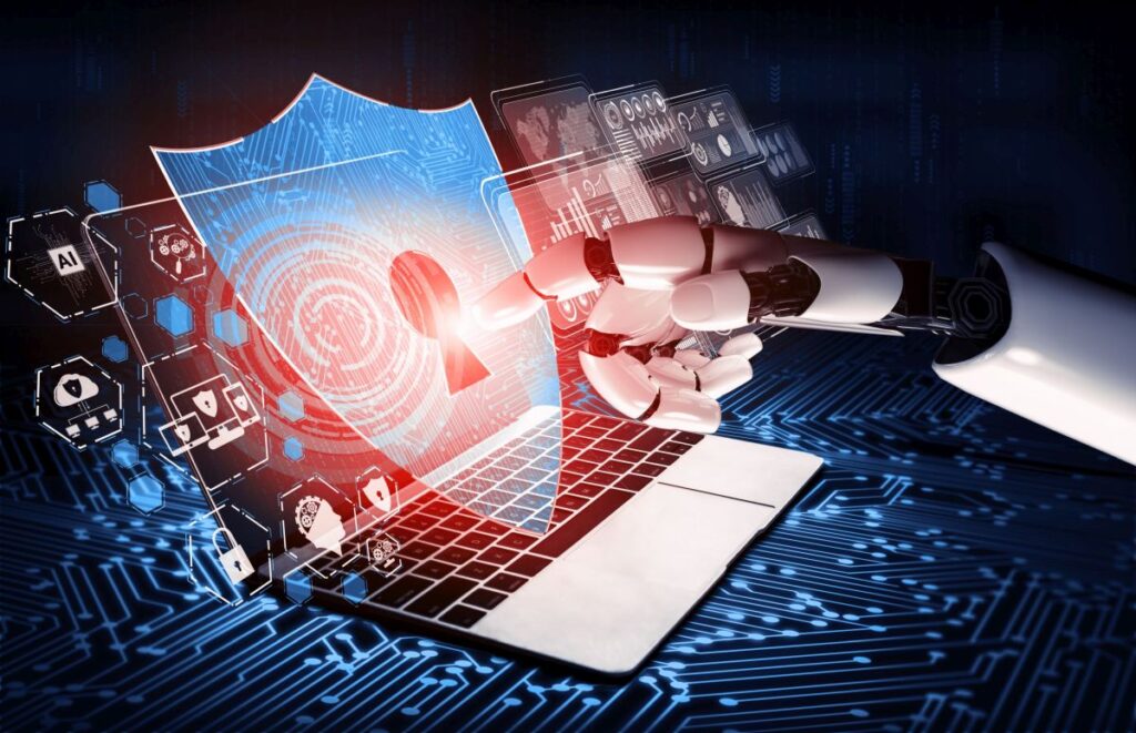 Future artificial intelligence robot and cyborg 3D illustration